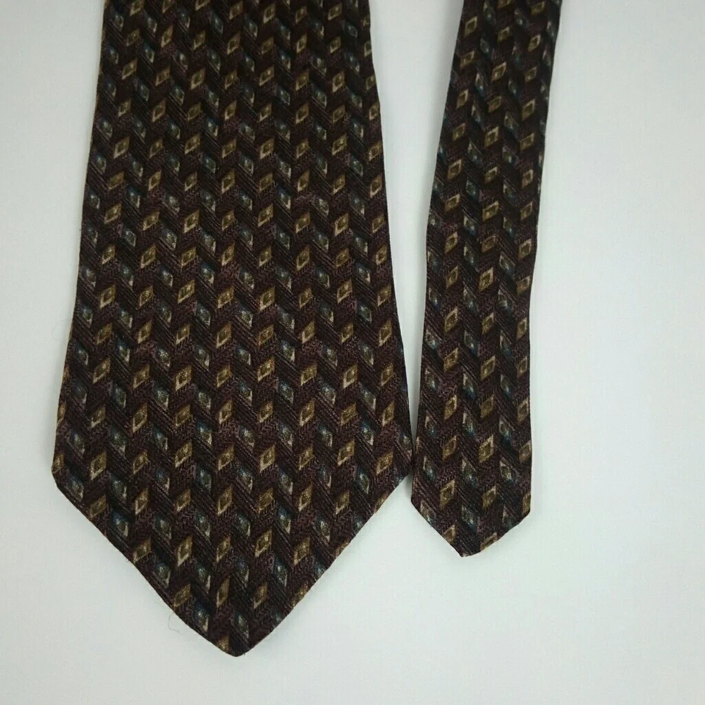 Bugatti Italian Brown Pattern Silk Men's Tie